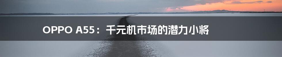 OPPO A55：千元机市场的潜力小将