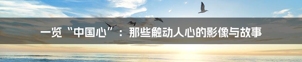 一览“中国心”：那些触动人心的影像与故事