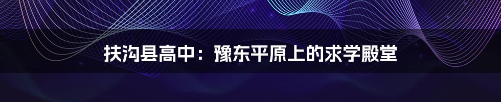 扶沟县高中:豫东平原上的求学殿堂
