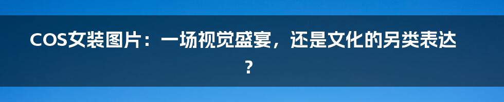 COS女装图片:一场视觉盛宴,还是文化的另类表达?