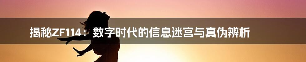 揭秘ZF114:数字时代的信息迷宫与真伪辨析