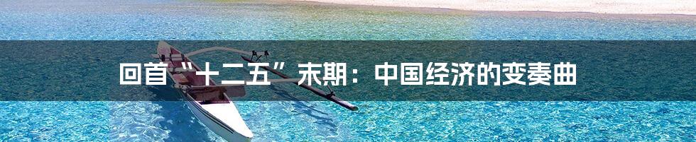 回首“十二五”末期:中国经济的变奏曲