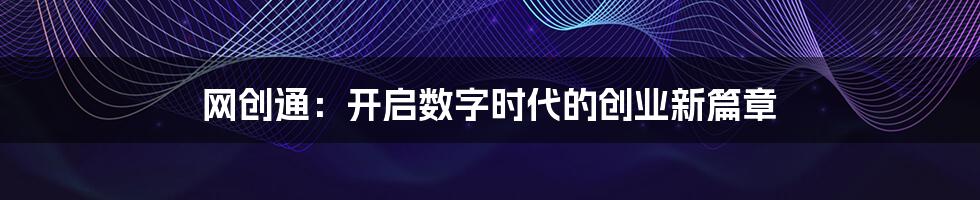 网创通:开启数字时代的创业新篇章