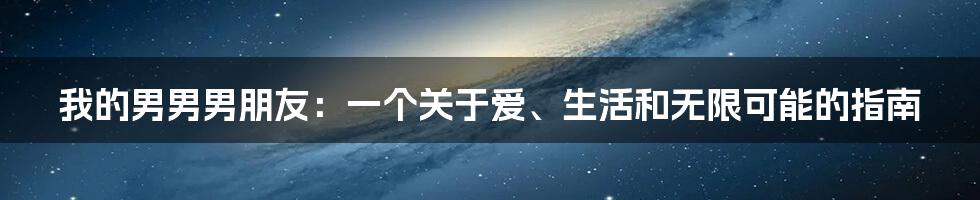 我的男男男朋友：一个关于爱、生活和无限可能的指南