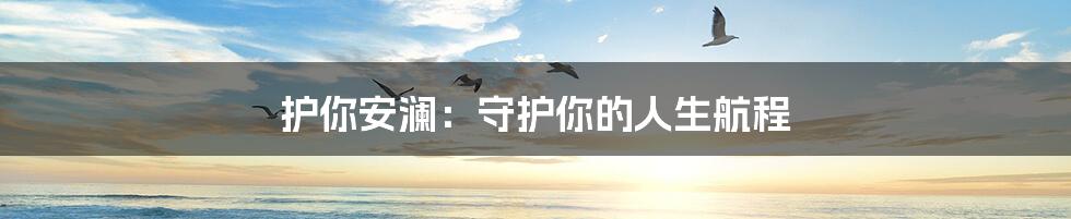 护你安澜:守护你的人生航程