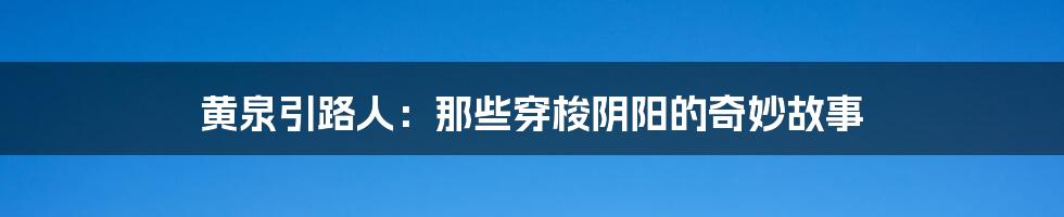 黄泉引路人:那些穿梭阴阳的奇妙故事
