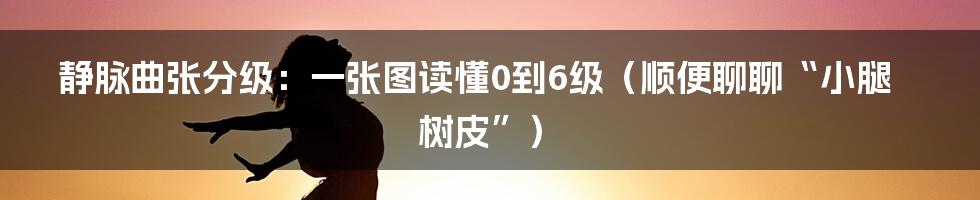 静脉曲张分级:一张图读懂0到6级(顺便聊聊“小腿树皮”)