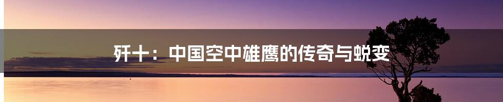 歼十:中国空中雄鹰的传奇与蜕变