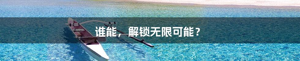 谁能,解锁无限可能?