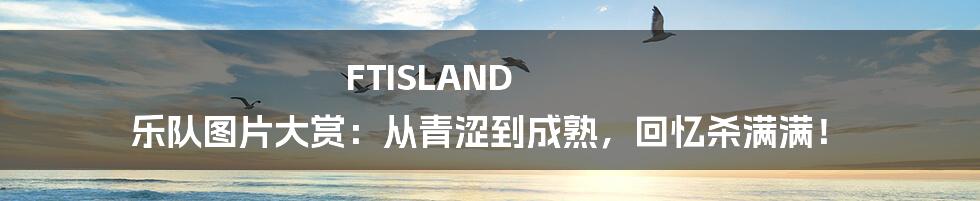 FTISLAND 乐队图片大赏：从青涩到成熟，回忆杀满满！