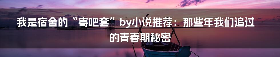 我是宿舍的“寄吧套”by小说推荐：那些年我们追过的青春期秘密