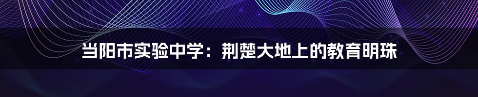 当阳市实验中学：荆楚大地上的教育明珠