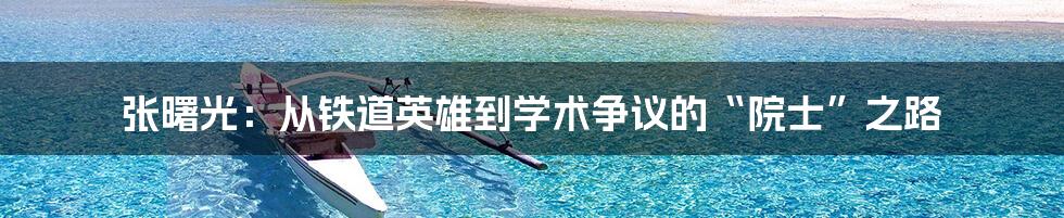 张曙光:从铁道英雄到学术争议的“院士”之路