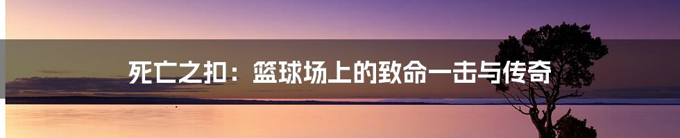 死亡之扣：篮球场上的致命一击与传奇