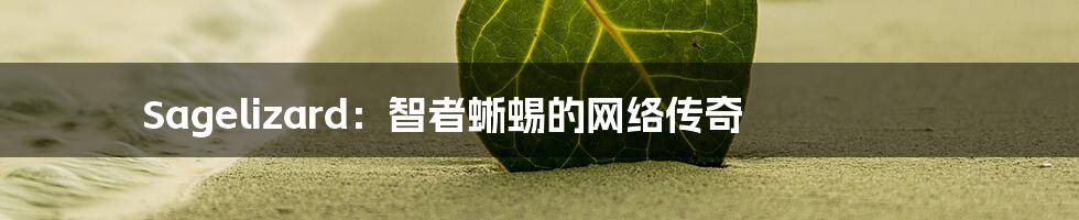 Sagelizard:智者蜥蜴的网络传奇