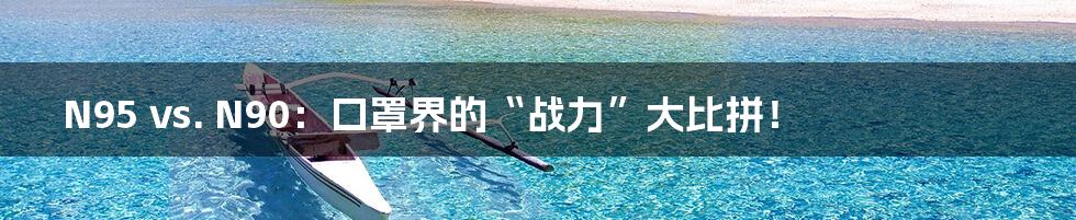 N95 vs. N90：口罩界的“战力”大比拼！