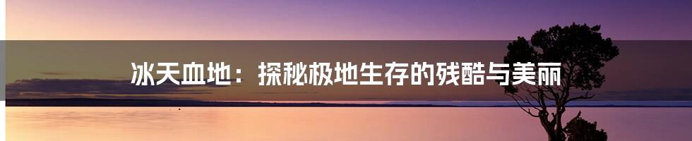 冰天血地:探秘极地生存的残酷与美丽