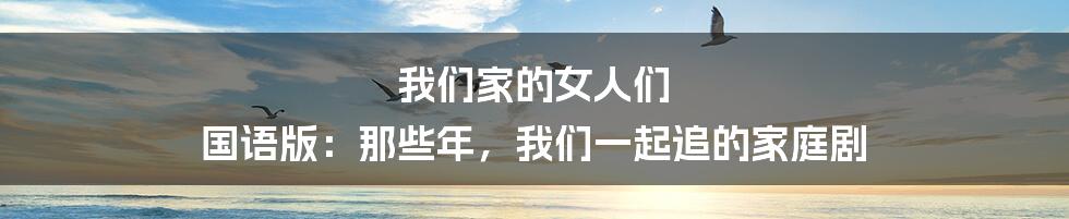 我们家的女人们 国语版：那些年，我们一起追的家庭剧