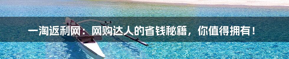 一淘返利网：网购达人的省钱秘籍，你值得拥有！
