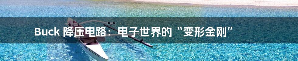 Buck 降压电路:电子世界的“变形金刚”