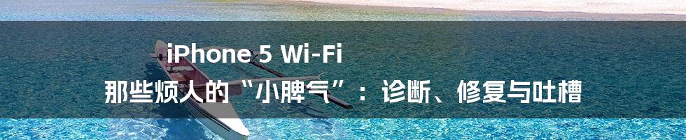 iPhone 5 Wi-Fi 那些烦人的“小脾气”:诊断、修复与吐槽