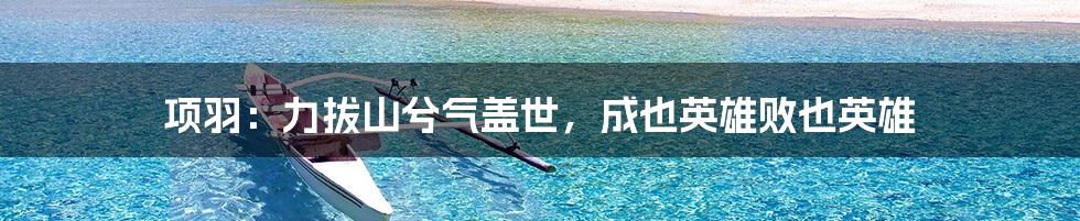 项羽:力拔山兮气盖世,成也英雄败也英雄