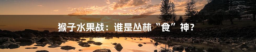 猴子水果战：谁是丛林“食”神？