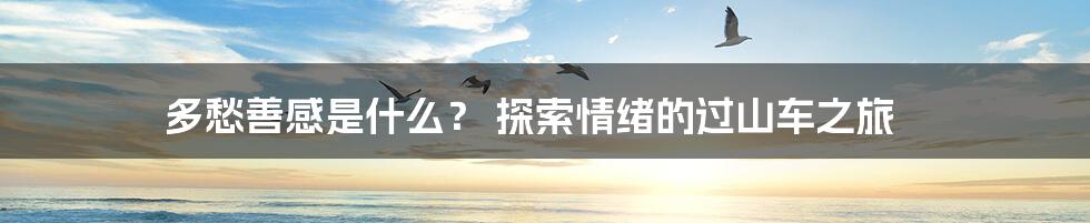 多愁善感是什么？ 探索情绪的过山车之旅