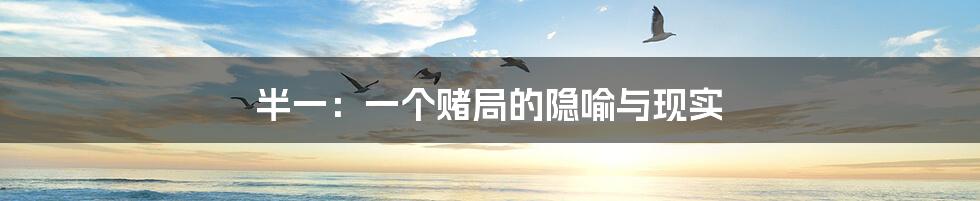 半一：一个赌局的隐喻与现实