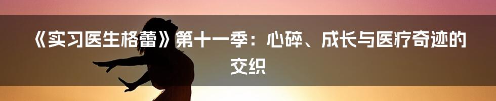 《实习医生格蕾》第十一季：心碎、成长与医疗奇迹的交织