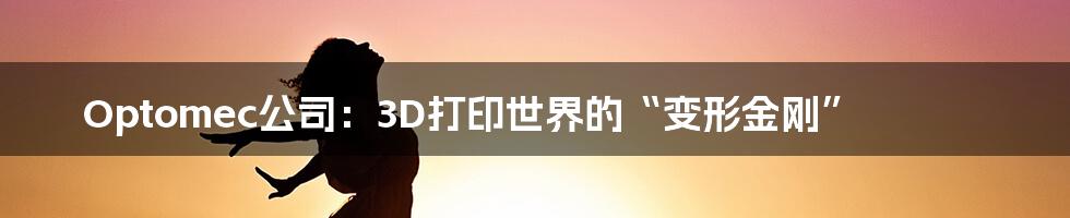 Optomec公司:3D打印世界的“变形金刚”