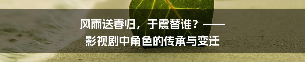 风雨送春归，于震替谁？—— 影视剧中角色的传承与变迁