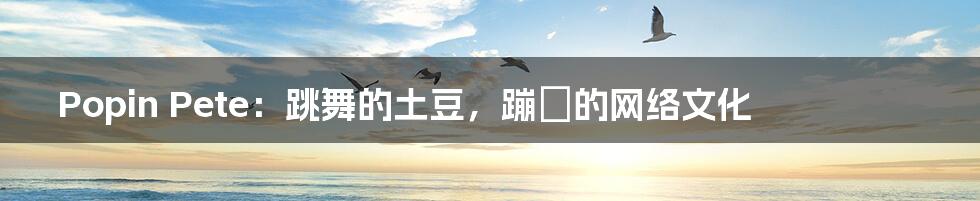 Popin Pete:跳舞的土豆,蹦跶的网络文化