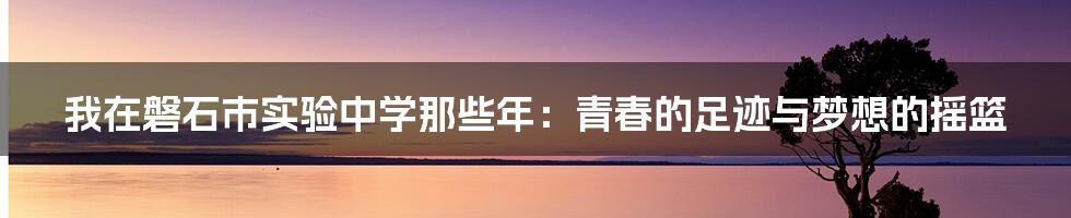我在磐石市实验中学那些年:青春的足迹与梦想的摇篮