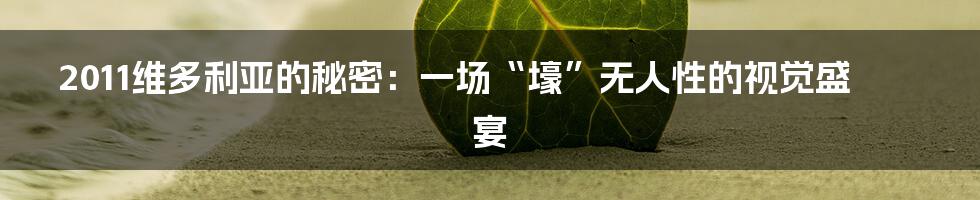 2011维多利亚的秘密：一场“壕”无人性的视觉盛宴