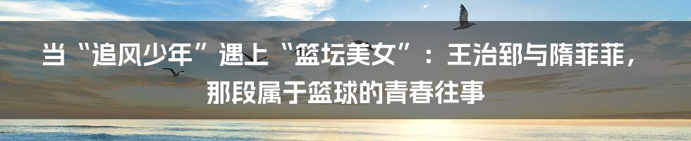 当“追风少年”遇上“篮坛美女”:王治郅与隋菲菲,那段属于篮球的青春往事