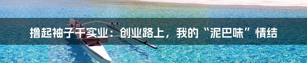 撸起袖子干实业:创业路上,我的“泥巴味”情结