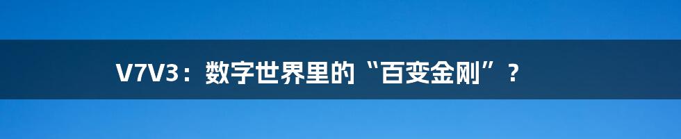 V7V3:数字世界里的“百变金刚”?
