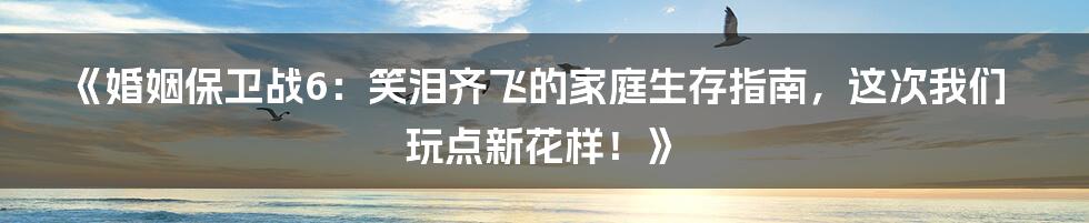 《婚姻保卫战6:笑泪齐飞的家庭生存指南,这次我们玩点新花样!》
