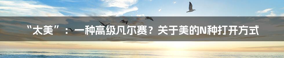 “太美”:一种高级凡尔赛?关于美的N种打开方式
