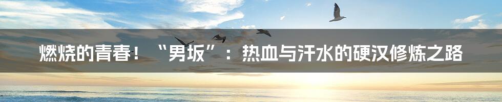 燃烧的青春！“男坂”：热血与汗水的硬汉修炼之路