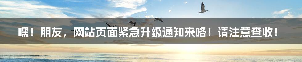 嘿！朋友，网站页面紧急升级通知来咯！请注意查收！