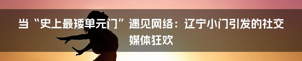 当“史上最矮单元门”遇见网络：辽宁小门引发的社交媒体狂欢