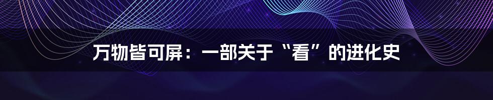 万物皆可屏：一部关于“看”的进化史