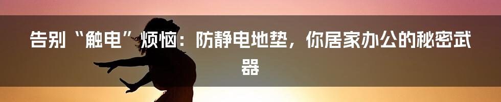 告别“触电”烦恼:防静电地垫,你居家办公的秘密武器