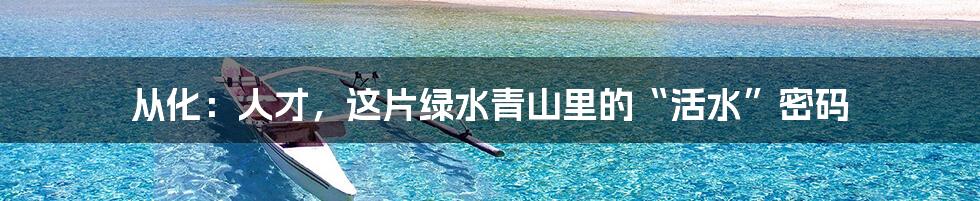 从化：人才，这片绿水青山里的“活水”密码