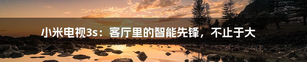 小米电视3s：客厅里的智能先锋，不止于大