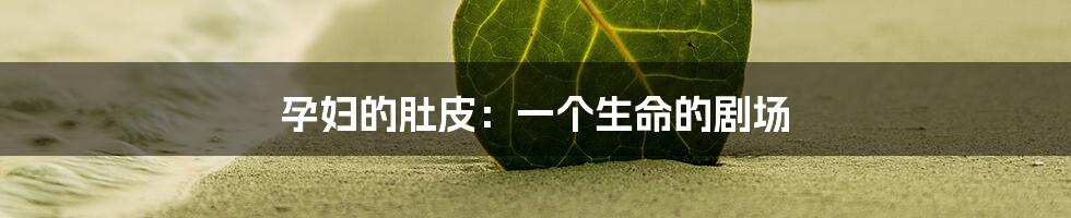 孕妇的肚皮:一个生命的剧场