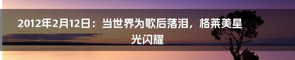 2012年2月12日:当世界为歌后落泪,格莱美星光闪耀