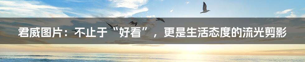 君威图片：不止于“好看”，更是生活态度的流光剪影
